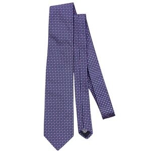 Hugo Boss Mens Blue Geometric Neck Tie 100% Silk Made in‎ Italy